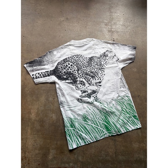 NWT Vintage 1991 AOP Cheeta Zoo Souvenir Shirt - Picture 2 of 4